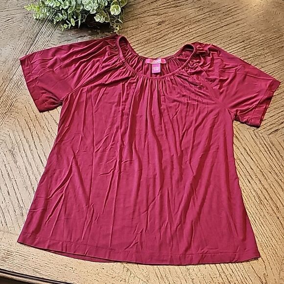 Wine red top size S Catherine Malandrino - Picture 5 of 5